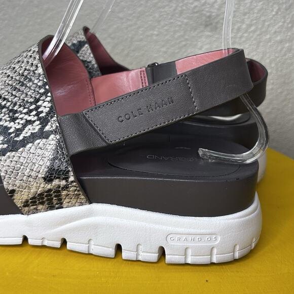 Cole Haan Zerogrand Criss Cross Comfort Sandals Snakeskin Women's Size 10 B - Picture 3 of 15